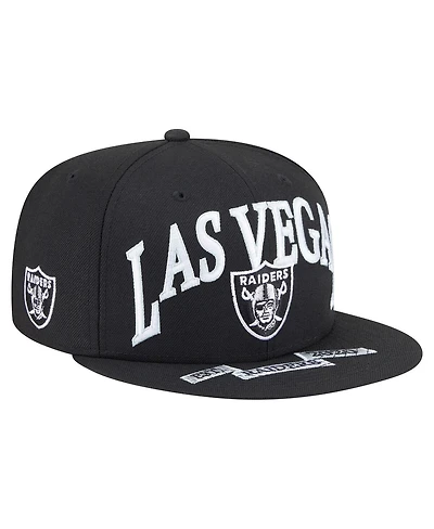 New Era Men's Black Las Vegas Raiders Oversized 59FIFTY Fitted Hat