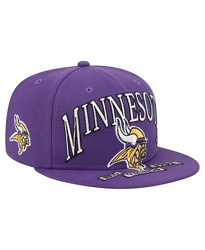 New Era Men's Purple Minnesota Vikings Oversized 59FIFTY Fitted Hat