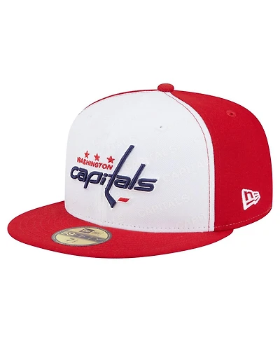 New Era Men's White/Red Washington Capitals Repeat Two-Tone 59FIFTY Fitted Hat