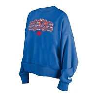 New Era Girl's Royal Buffalo Bills Flip Sequin Sweatshirt