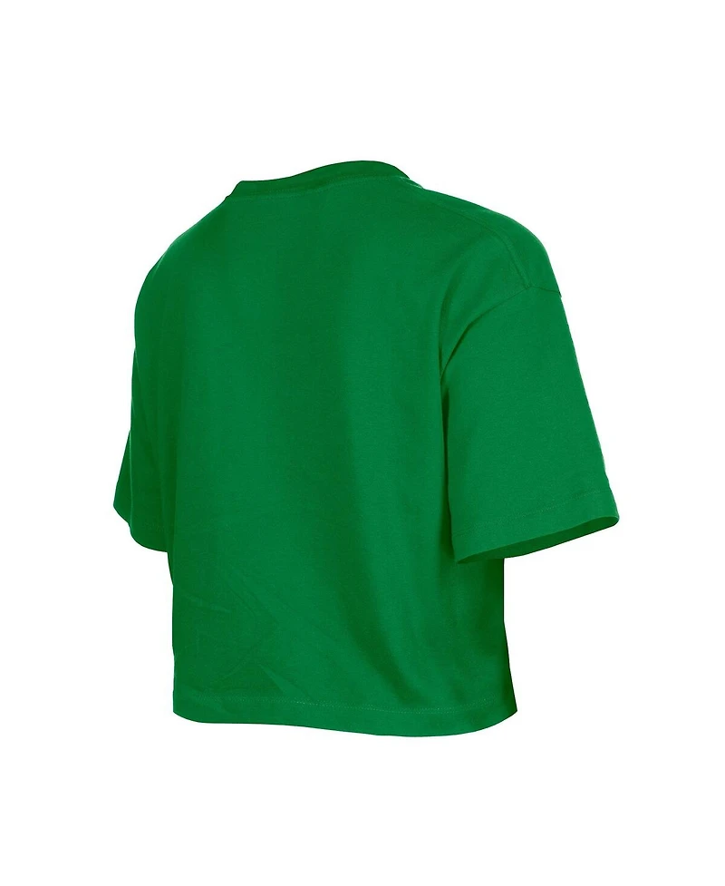New Era Girl's Kelly Green Philadelphia Eagles Flip Sequin Boxy T-Shirt