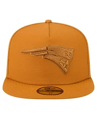 New Era Men's Brown England Patriots Color Pack A-Frame 59FIFTY Fitted Hat