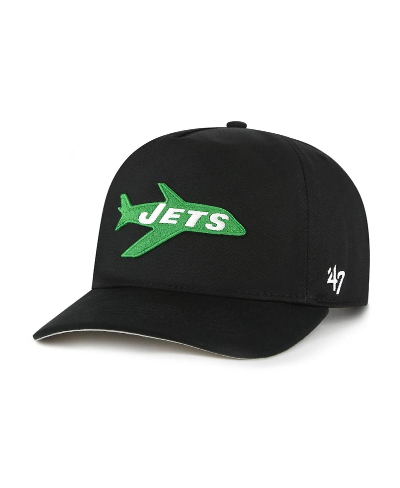 '47 Brand Men's Black New York Jets Hitch Adjustable Hat