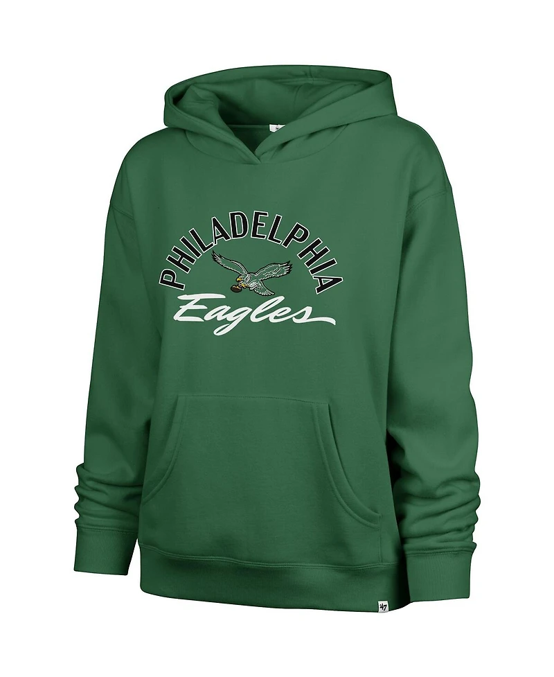 '47 Brand Women's Kelly Green Philadelphia Eagles Whirlwind Naomi Pullover Hoodie
