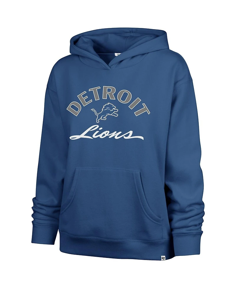 '47 Brand Women's Blue Detroit Lions Whirlwind Naomi Pullover Hoodie