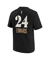 Nike Big Boys and Girls Aaliyah Edwards Black Washington Mystics Draft Rebel Edition Name Number T-Shirt
