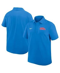 Nike Men's Powder Blue Ole Miss Rebels Woven Dri-fit Polo Shirt
