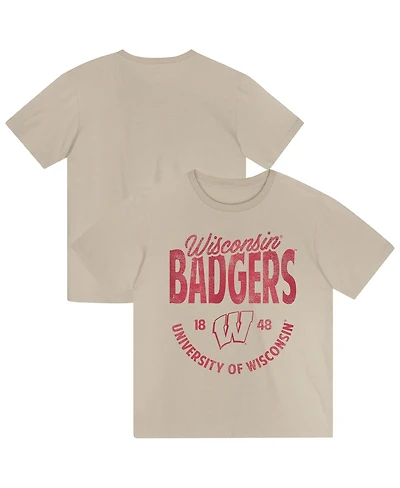 Outerstuff Toddler Tan Wisconsin Badgers News Flash T-Shirt