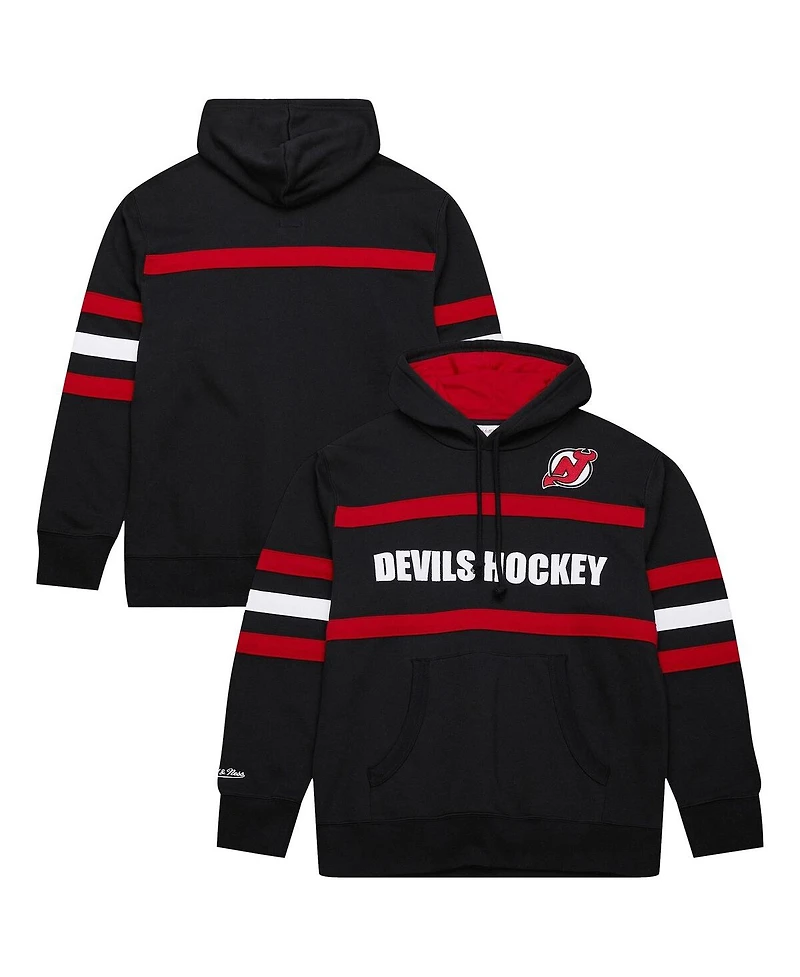 Mitchell Ness Men's Black New Jersey Devils Head Coach Slogan Pullover Hoodie