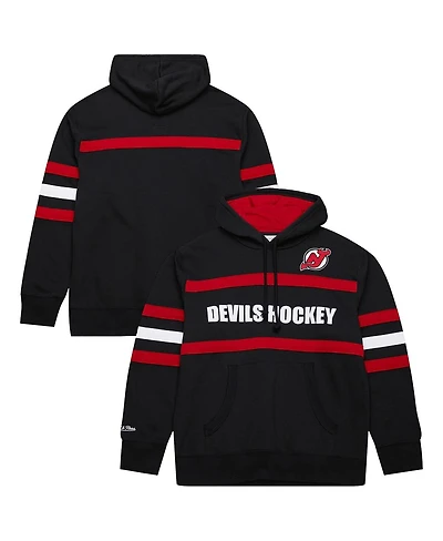 Mitchell Ness Men's Black New Jersey Devils Head Coach Slogan Pullover Hoodie