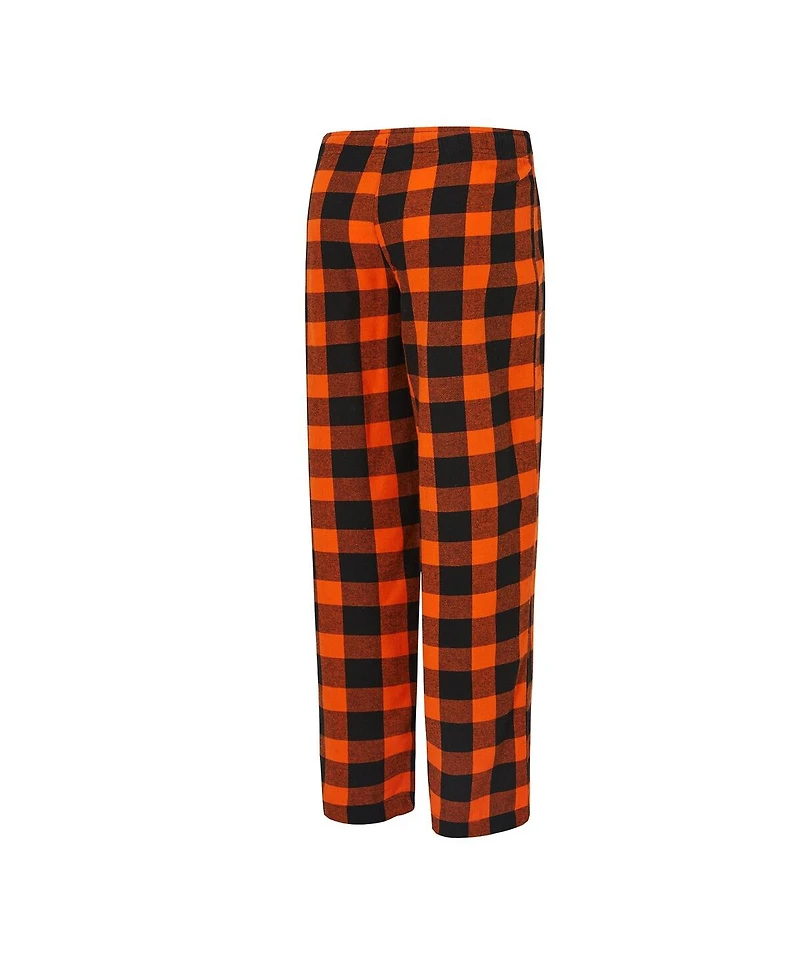 Concepts Sport Women's Black, Orange Cincinnati Bengals Avondale T-Shirt Pants Flannel Pj Set