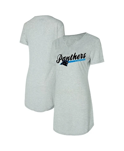 Concepts Sport Women's Gray Carolina Panthers Petition Knit Nightshirt