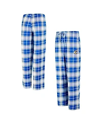 Concepts Sport Women's Royal Los Angeles Rams Ashford Plaid Knit Pants