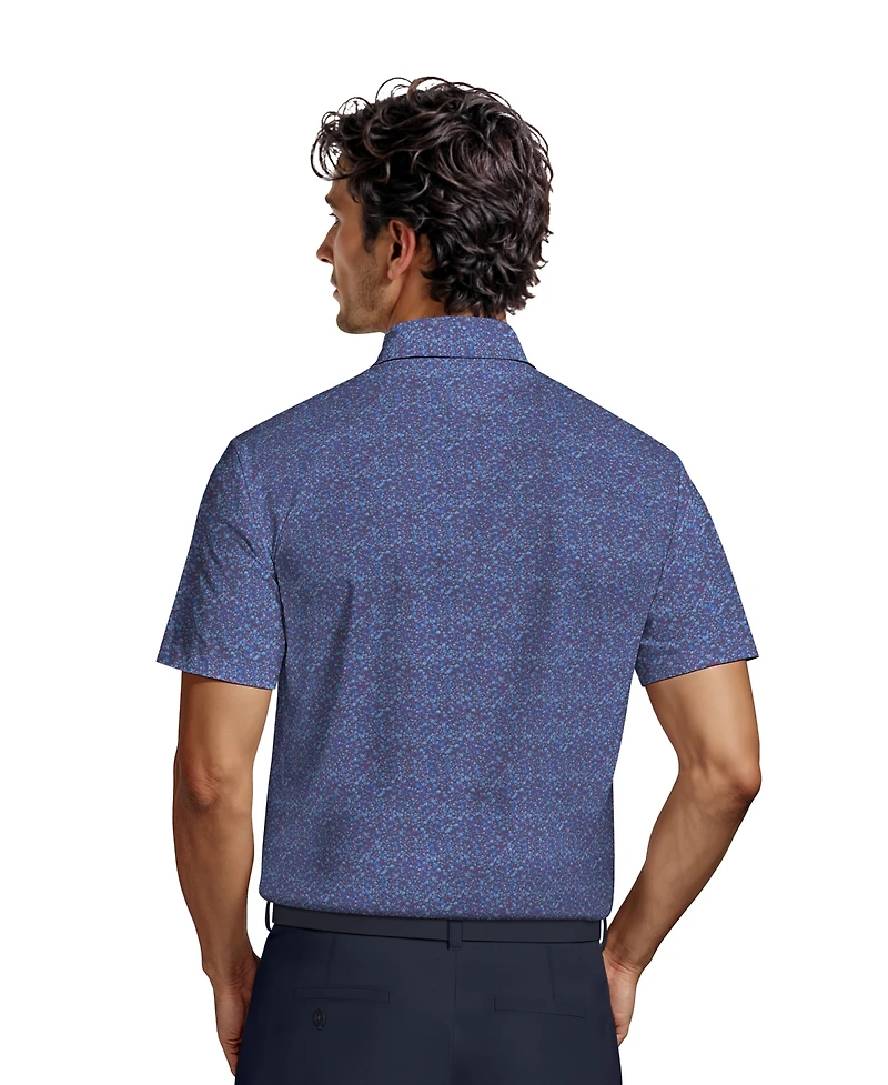 Pga Tour Men's Micro-Floral Polo Shirt