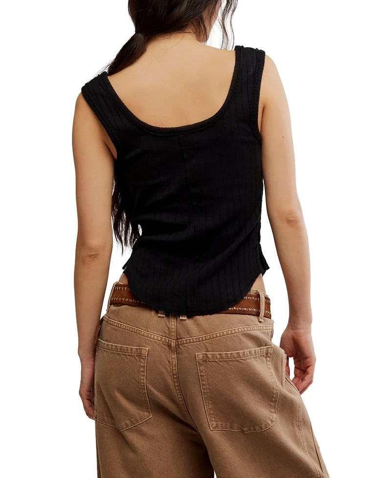 Free People Women's Bryson Sleeveless Henley Top