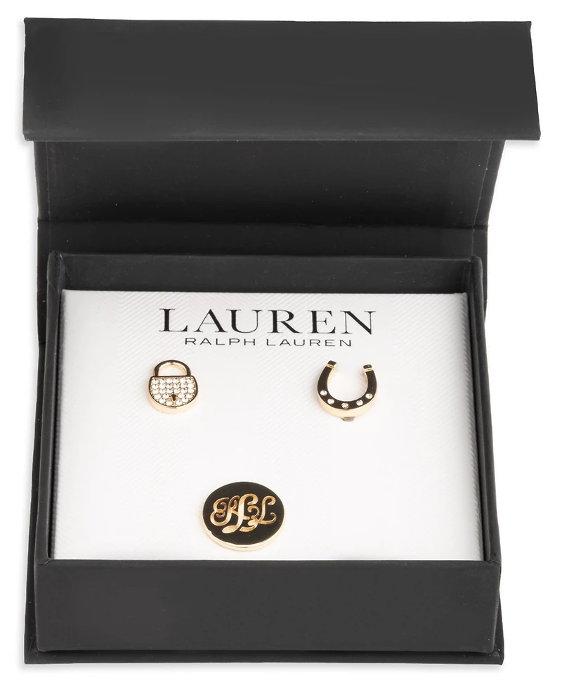 Lauren Ralph Lauren Crystal Gold-Tone 3-Piece Pin Set