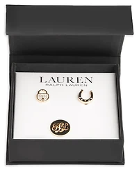 Lauren Ralph Lauren Crystal Gold-Tone 3-Piece Pin Set