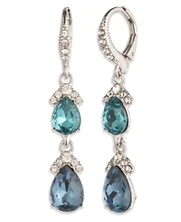 Givenchy Pear Glass Stone Double Drop Earrings