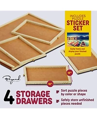 Beyond Innoventions Wooden Puzzle Table – Portable Jigsaw Organizer