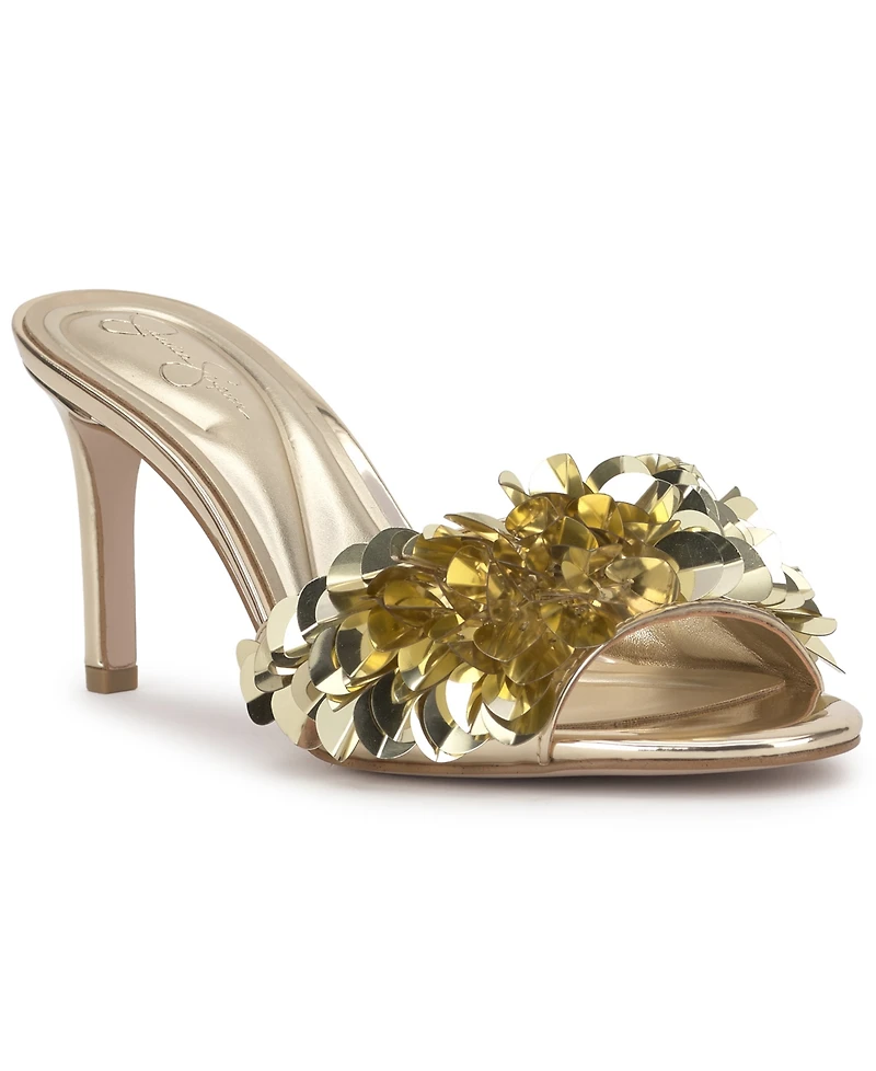 Jessica Simpson Women's Palora Slip-On Sequin Dress Sandals