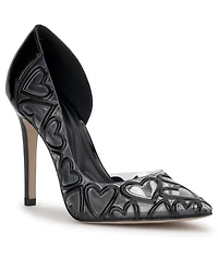 Jessica Simpson Women's Palvin Vinyl Heart Pumps