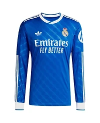 Adidas Men's Jude Bellingham Blue Real Madrid 2025/26 Third Replica Long Sleeve Player Jersey
