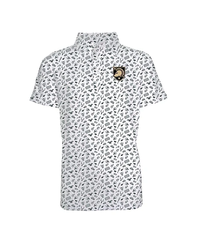 Garb Toddler White/Gray Army Black Knights Tom Allover Print Performance Polo Shirt