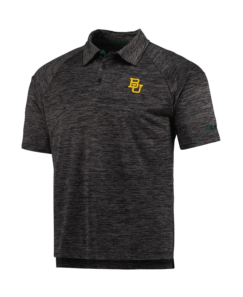 Colosseum Men's Heathered Black Baylor Bears Down Swing Polo Shirt