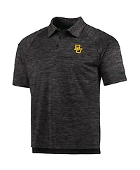 Colosseum Men's Heathered Black Baylor Bears Down Swing Polo Shirt