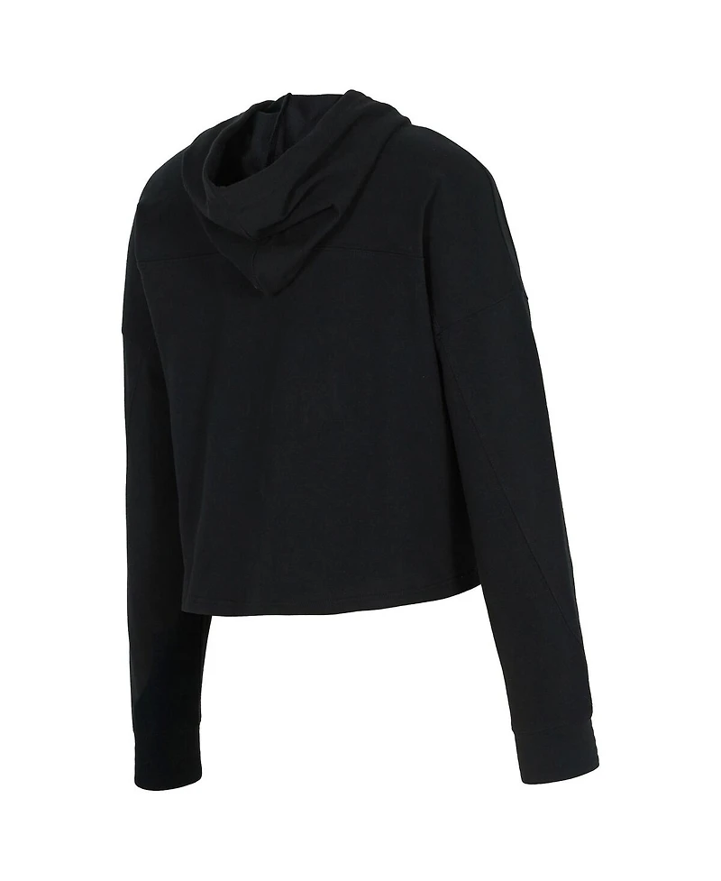 Concepts Sport Women's Black Inter Miami Cf Elevation Tri-Blend Long Sleeve Pullover Hoodie