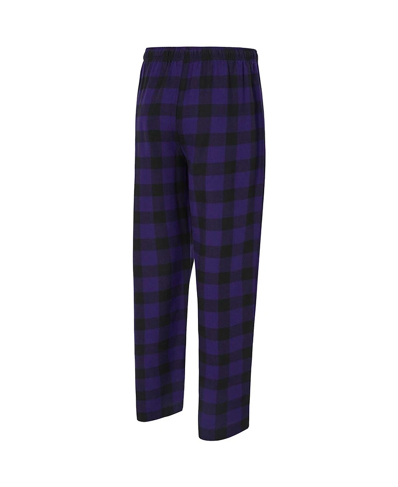 Concepts Sport Men's 2-Piece Purple/Black Baltimore Ravens Avondale T-Shirt and Flannel Pants Set