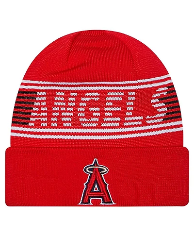 New Era Men's Red Los Angeles Angels Authentic Collection Cuffed Knit Hat