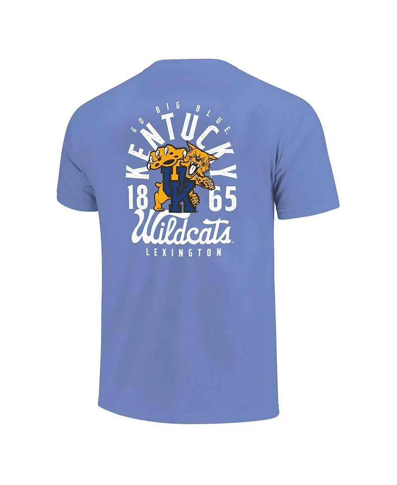 Image One Big Boys and Girls Royal Kentucky Wildcats Comfort Colors Mascot Overlay T-Shirt