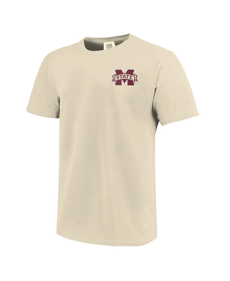Image One Men's and Women's Natural Mississippi State Bulldogs Hyper Local Postcard T-Shirt
