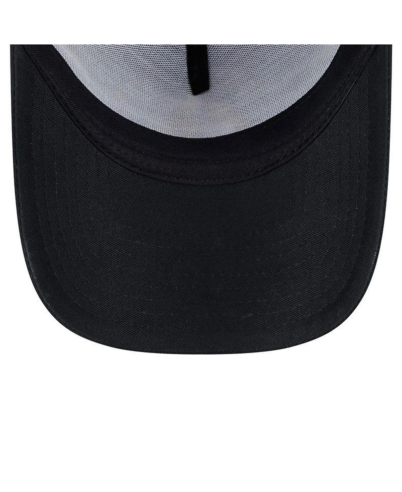 New Era Men's Black Baltimore Orioles 9FORTY A-Frame Trucker Adjustable Hat