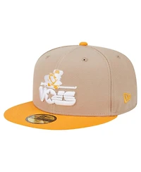 New Era Men's Khaki Tennessee Volunteers Throwback Two-Tone 59FIFTY Fitted Hat