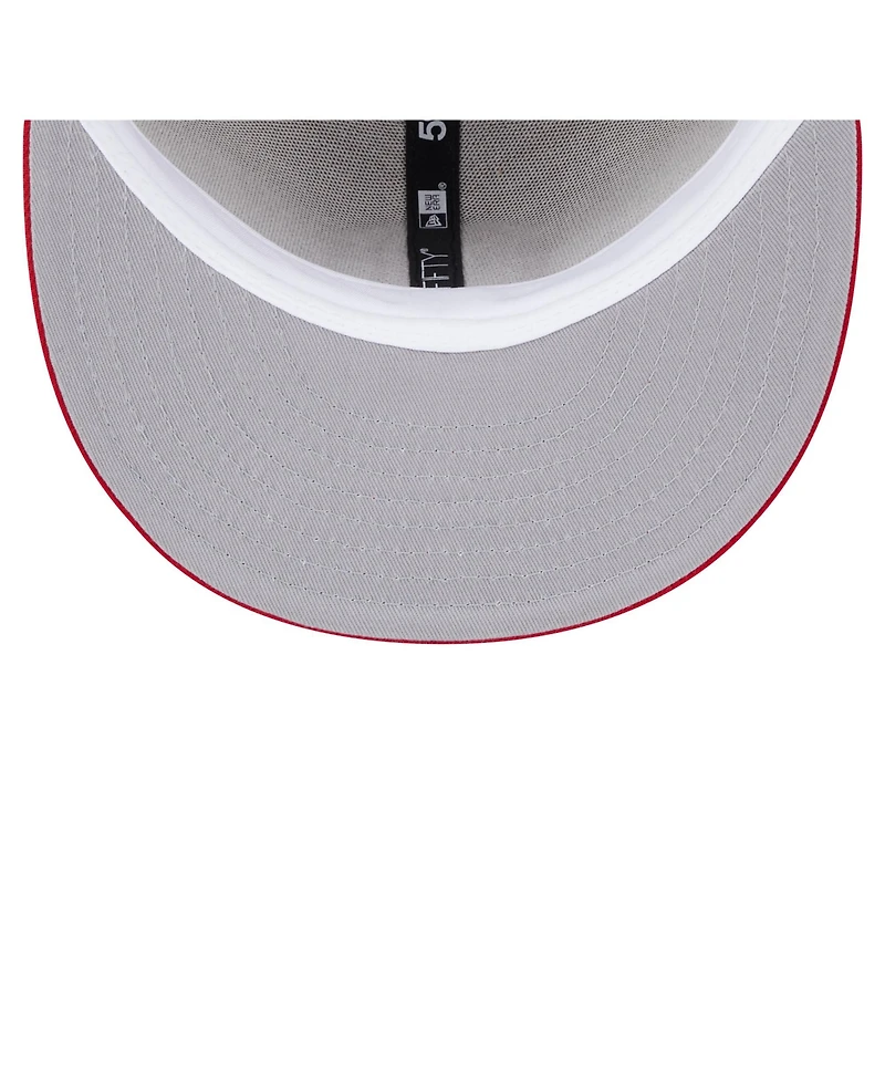 New Era Men's Khaki Ohio State Buckeyes Throwback Two-Tone 59FIFTY Fitted Hat