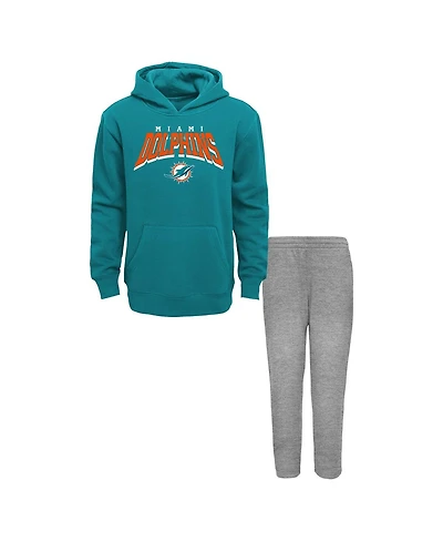 Outerstuff Toddler Miami Dolphins Dynamic Duo Fleece Pullover Hoodie and Sweatpants Set