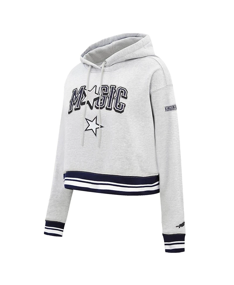 Pro Standard Women's Gray Orlando Magic 2024/25 City Edition Cropped Pullover Hoodie