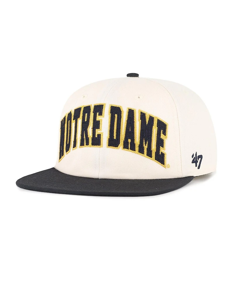 '47 Brand Men's and Women's Natural Notre Dame Fighting Irish Crossover Off Hand Captain Adjustable Hat