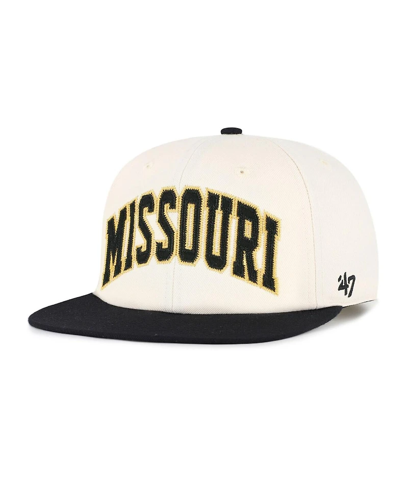 '47 Brand Men's and Women's Natural Missouri Tigers Crossover Off Hand Captain Adjustable Hat
