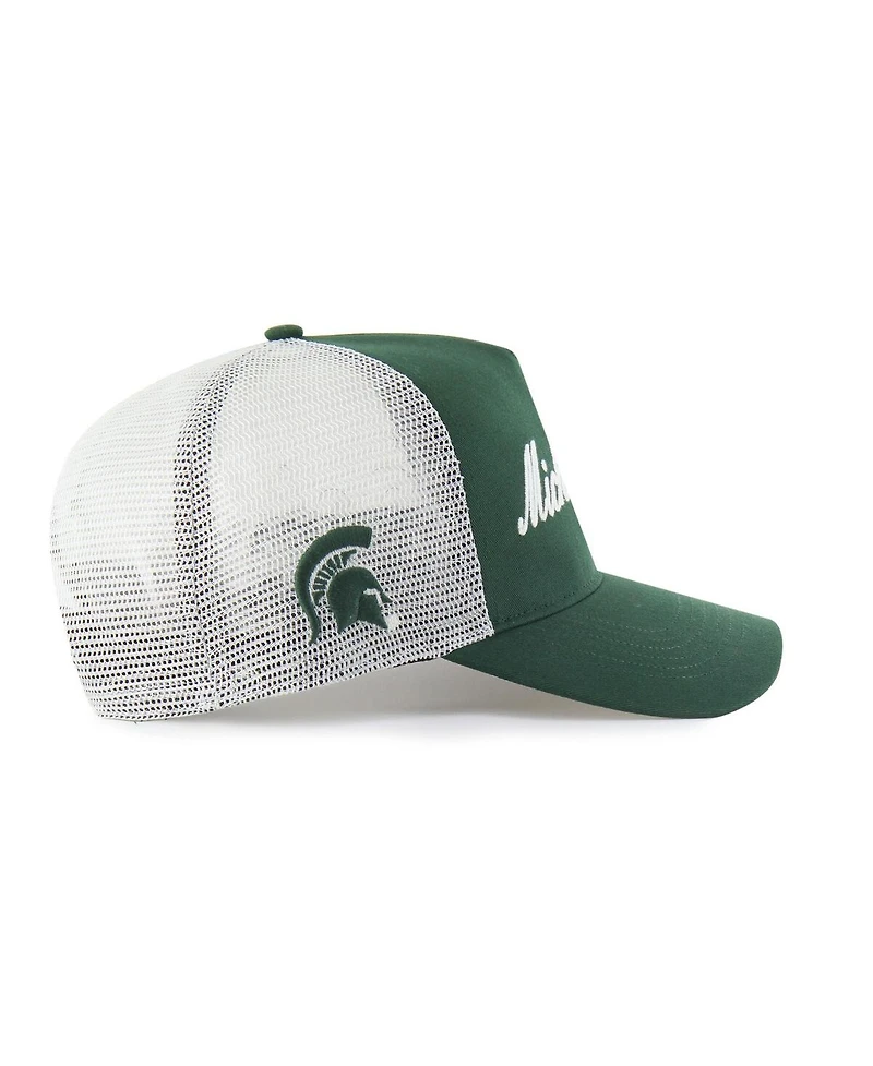 '47 Brand Men's and Women's Dark Green Michigan State Spartans Contemporary Basics Foundation Trucker Hitch Adjustable Hat