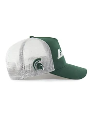 '47 Brand Men's and Women's Dark Green Michigan State Spartans Contemporary Basics Foundation Trucker Hitch Adjustable Hat