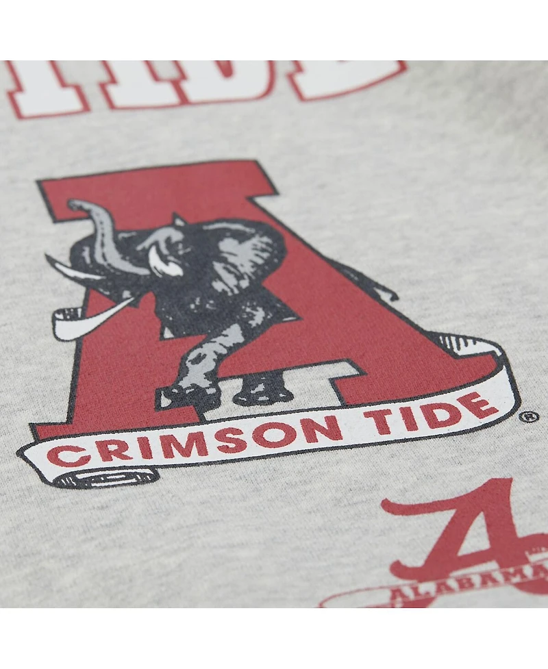 Mitchell & Ness Men's Gray Alabama Crimson Tide All Over Print Sweatshirt