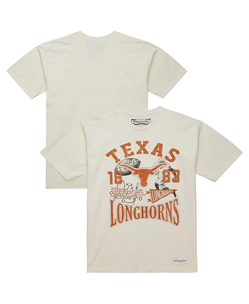 Mitchell & Ness Men's Cream Texas Longhorns Heritage Scholar T-Shirt