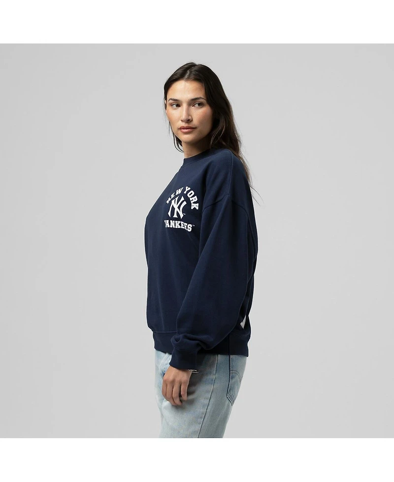 Mitchell & Ness Women's Navy New York Yankees Cooperstown Collection Crewneck Sweatshirt