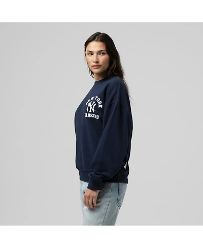Mitchell & Ness Women's Navy New York Yankees Cooperstown Collection Crewneck Sweatshirt