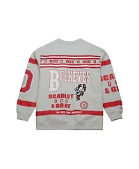 Mitchell & Ness Men's Gray Ohio State Buckeyes All Over Print Sweatshirt