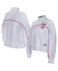 New Era Women's White San Francisco 49ers Functional Fandom Quarter-Zip Sweatshirt