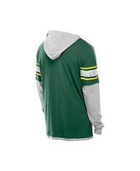 New Era Men's Green Bay Packers Twofer Layered Long Sleeve Hoodie T-Shirt